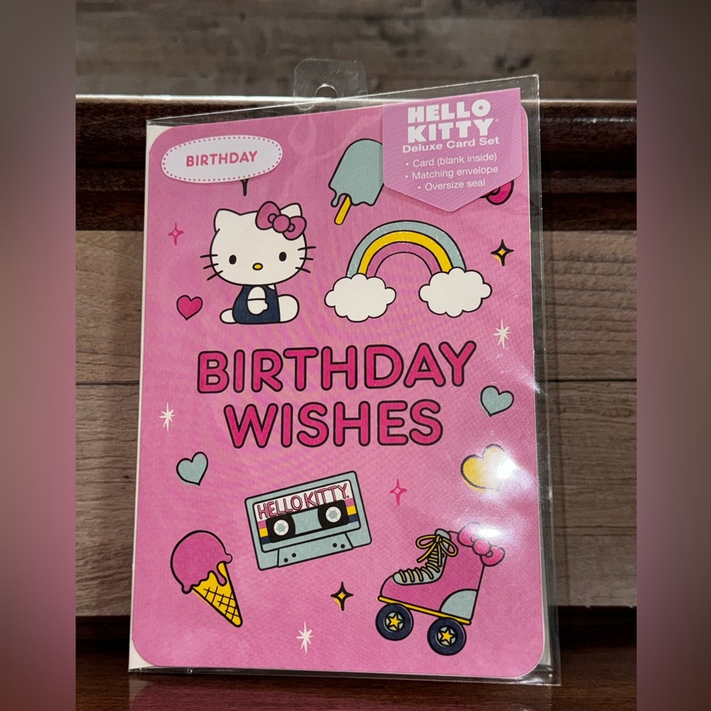 Super Cute Hello Kitty Deluxe Card Set - “BIRTHDAY WISHES”